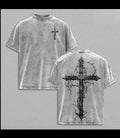 Thorn Cross Christian Faith T-Shirt, Biblical Cross Art Tee, Christian Apparel Streetwear